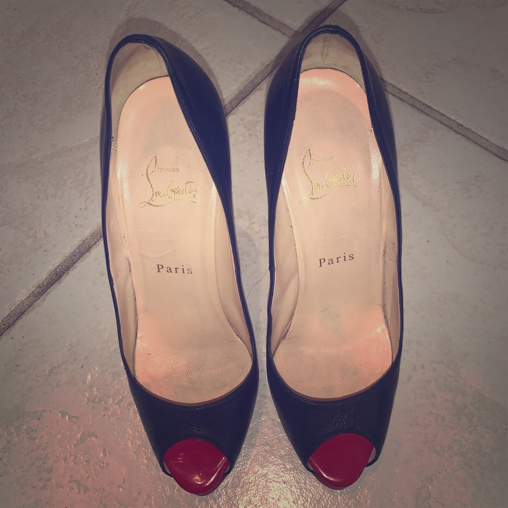 Christian Louboutin Prive Peep Toe Heels